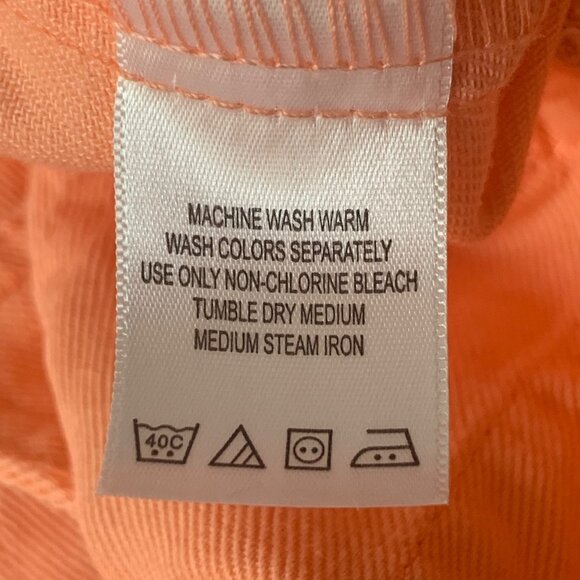 Chadwicks Womens Peach Denim Jacket Size 12T 100% Cotton Button-Up Front & Pocke - Picture 5 of 6